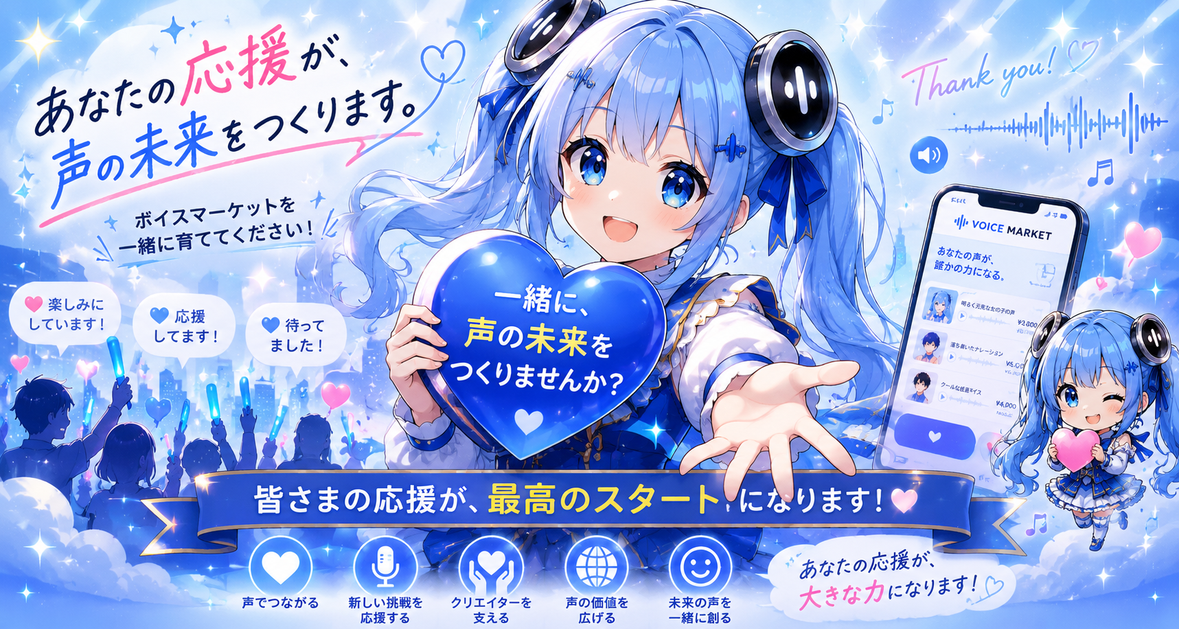 あなたの応援が、声の未来をつくります。