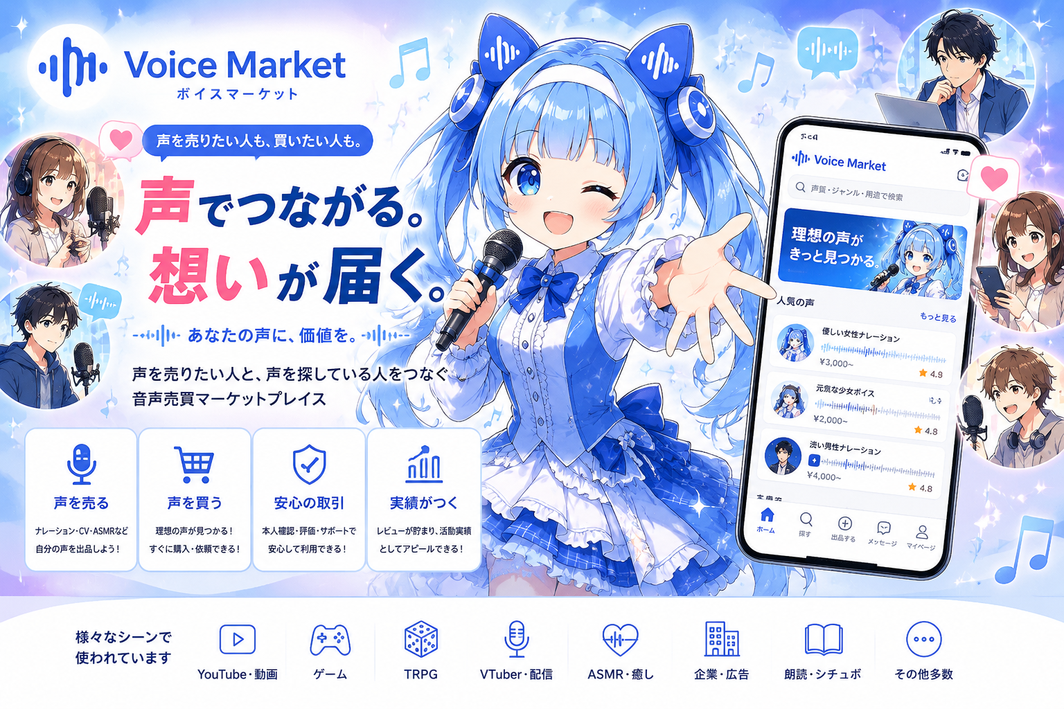 ボイスマーケット - あなたの声に、価値を。